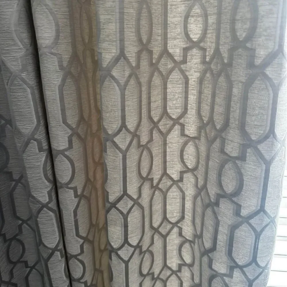 Custom Pleated Top Ballard Designs Curtain Panels x2